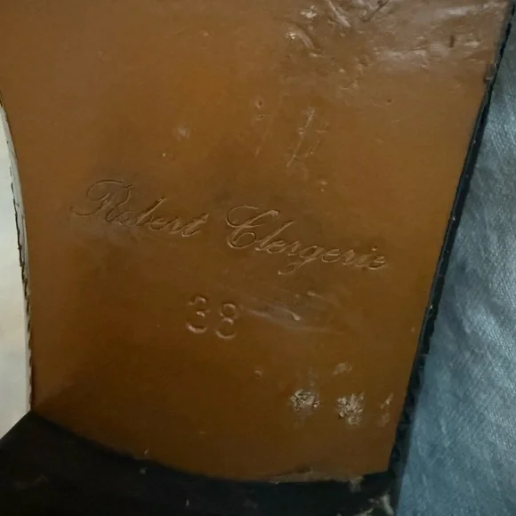 🖤🖤🖤ROBERT CLERGIE PARIS  Black FLATS loafers 38 - Picture 7 of 10